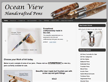 Tablet Screenshot of oceanviewhandcraftedpens.com